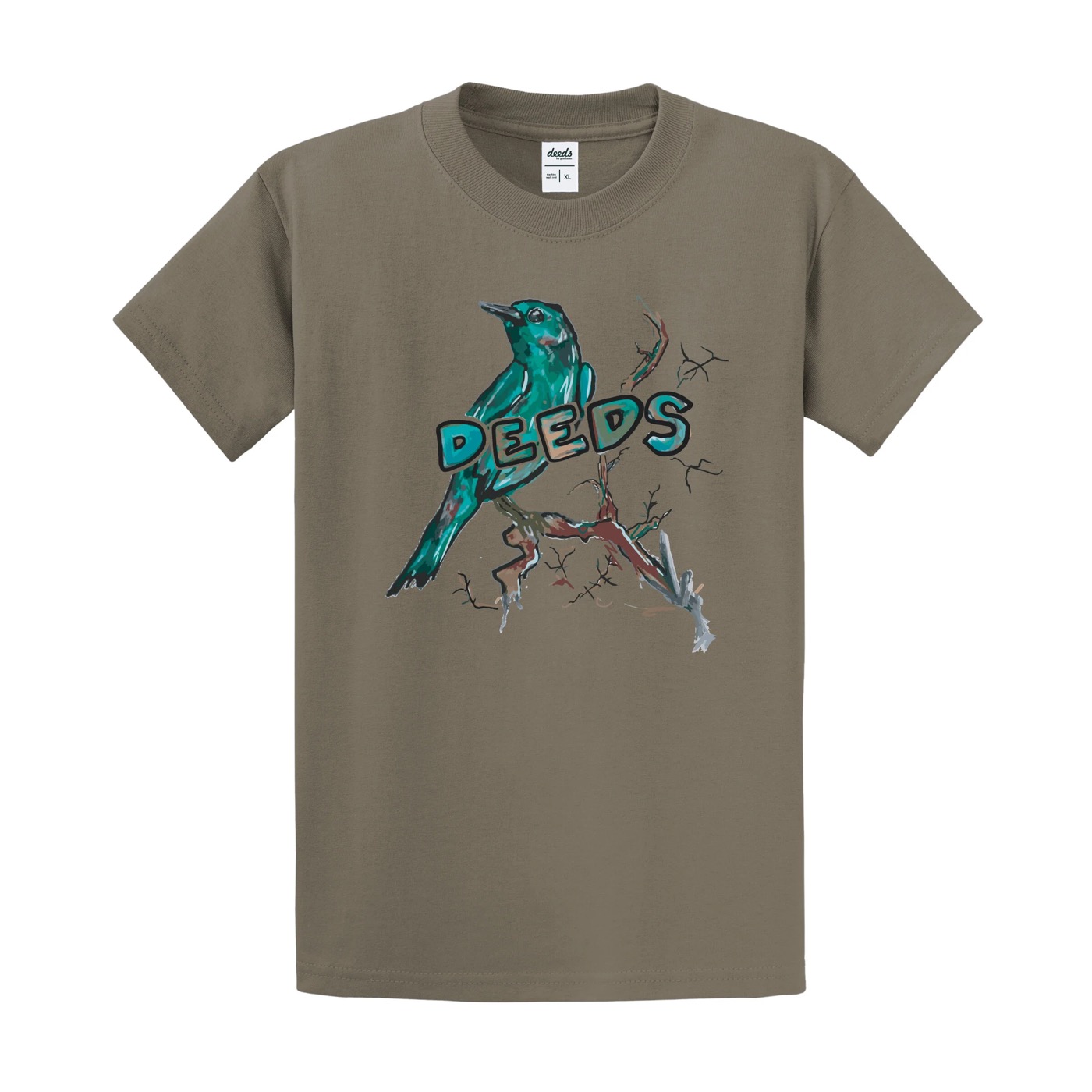 blue bird brown tee