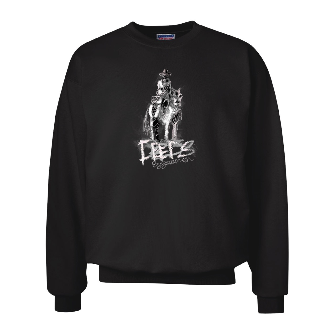 dusted cowboy black crewneck