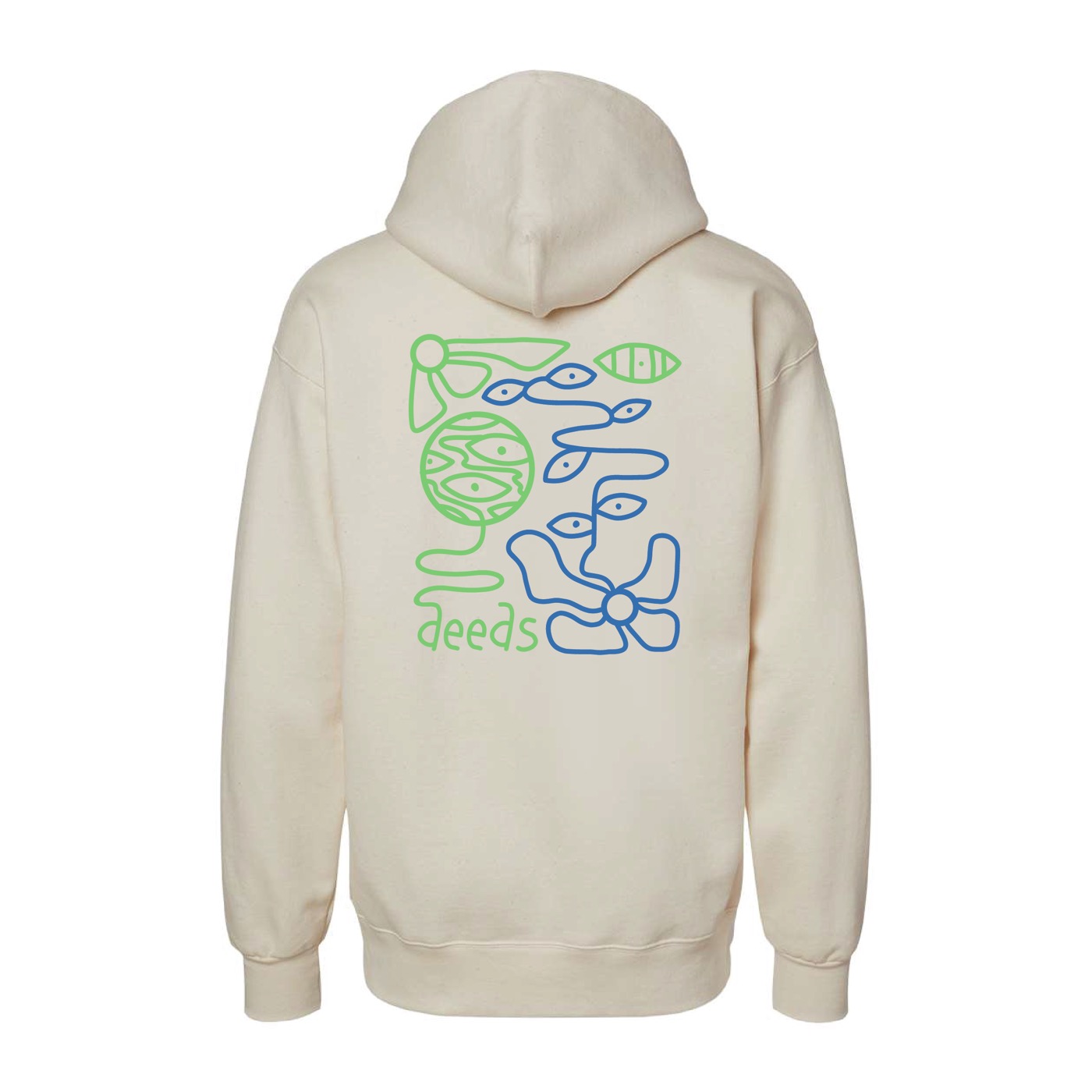 flower flow natural hoodie
