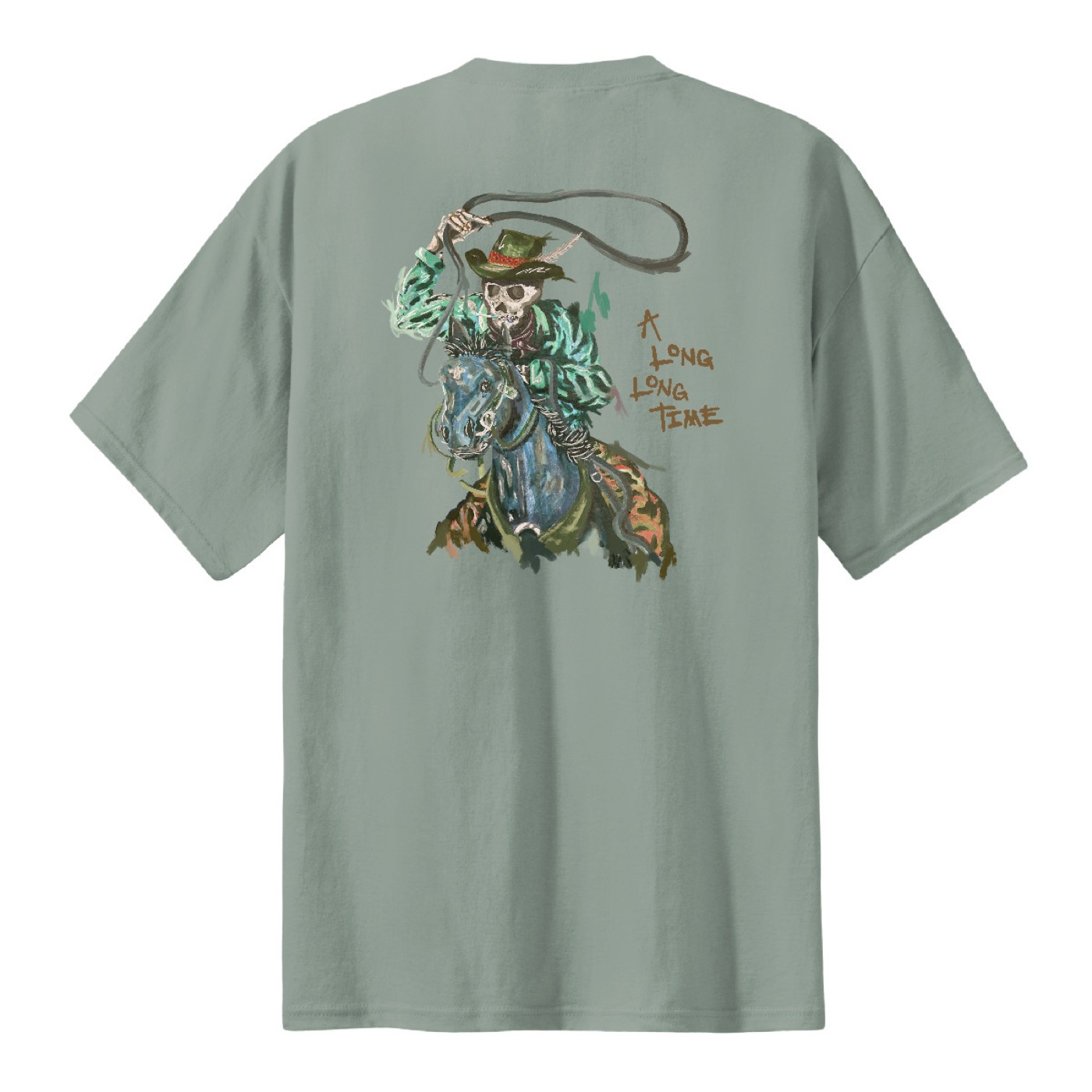 green long long time tee