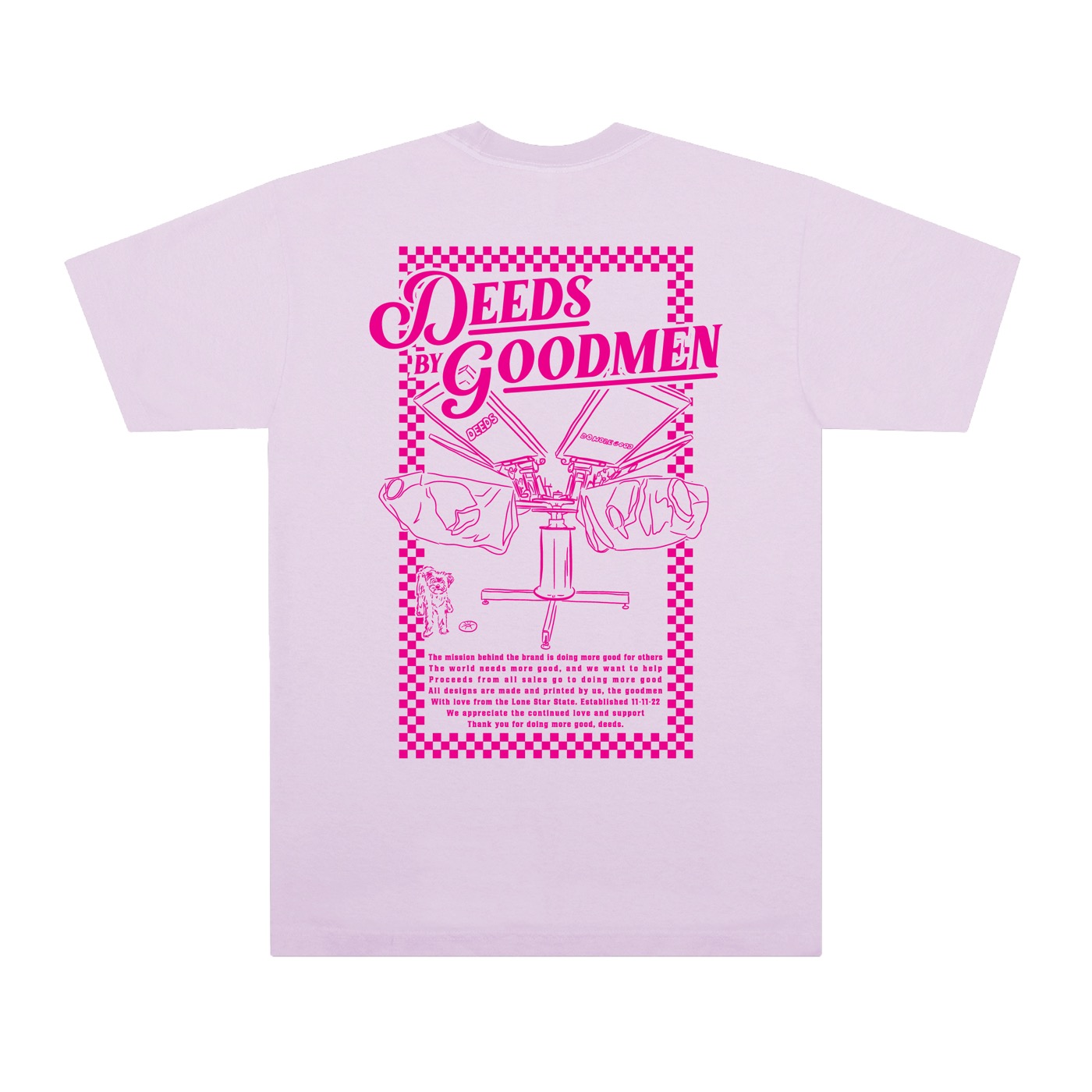 in the shop - light pink tee