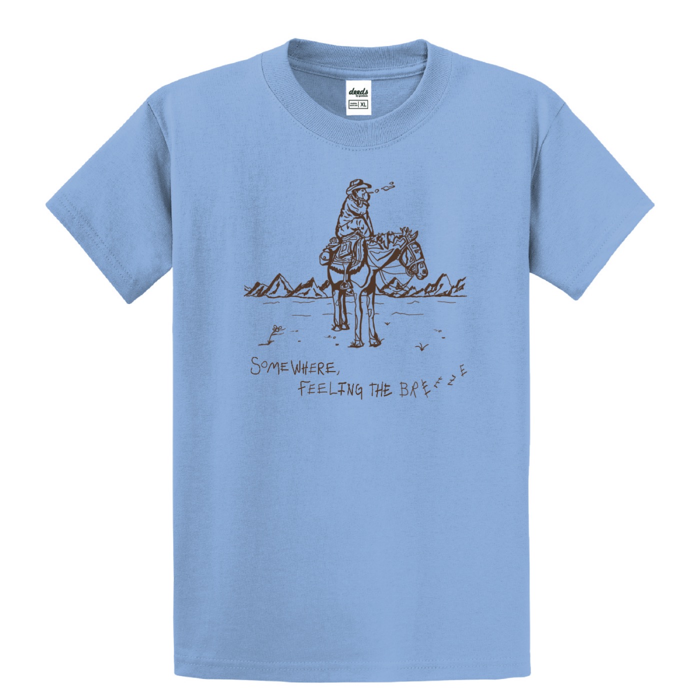 light blue feeling the breeze tee
