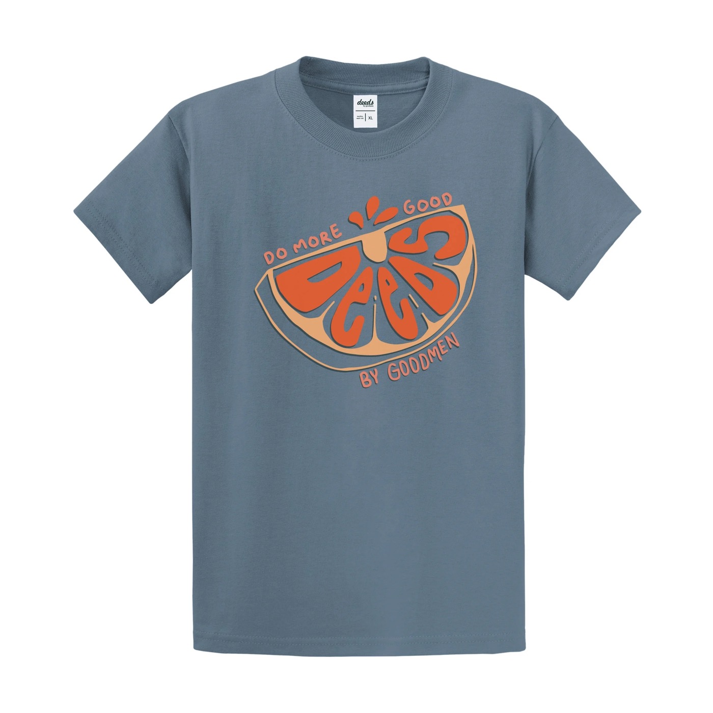 orange slice blue tee