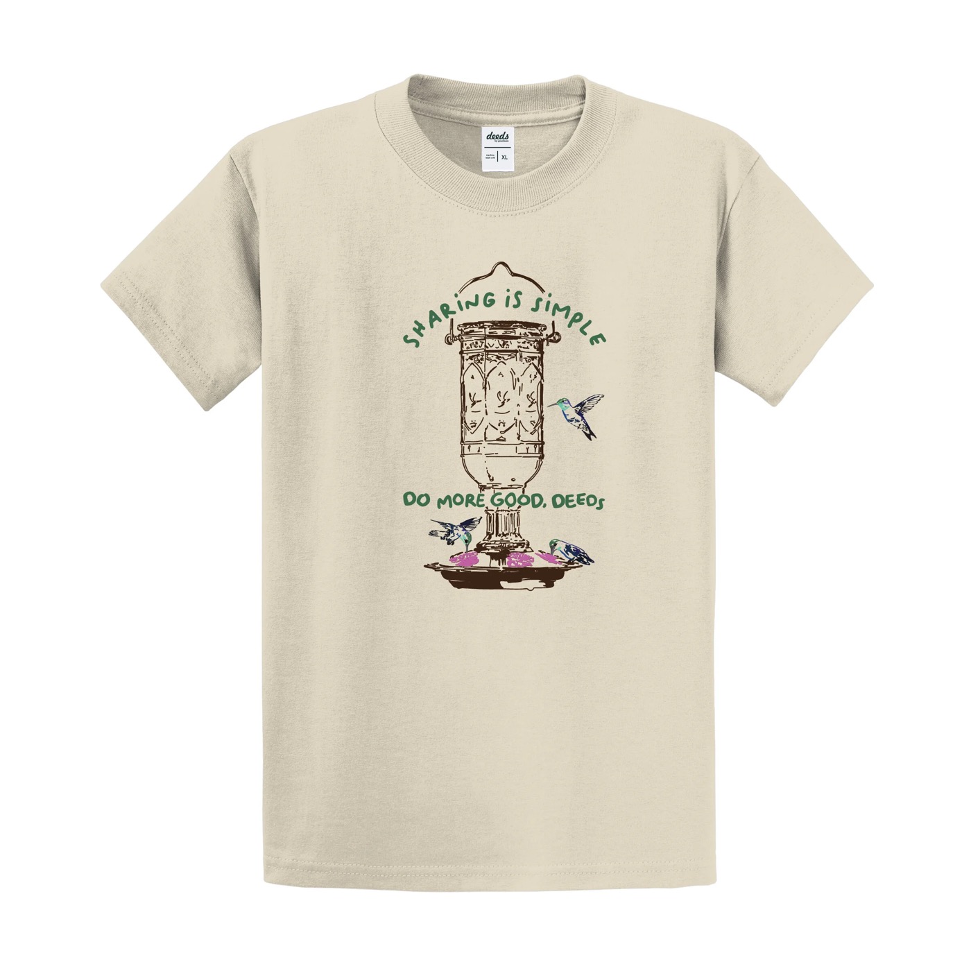 sharing is simple off white tee