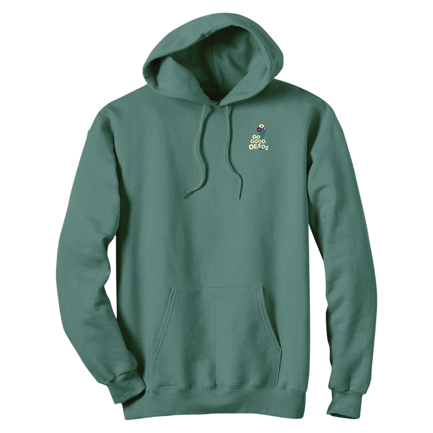 small vase blue-green hoodie