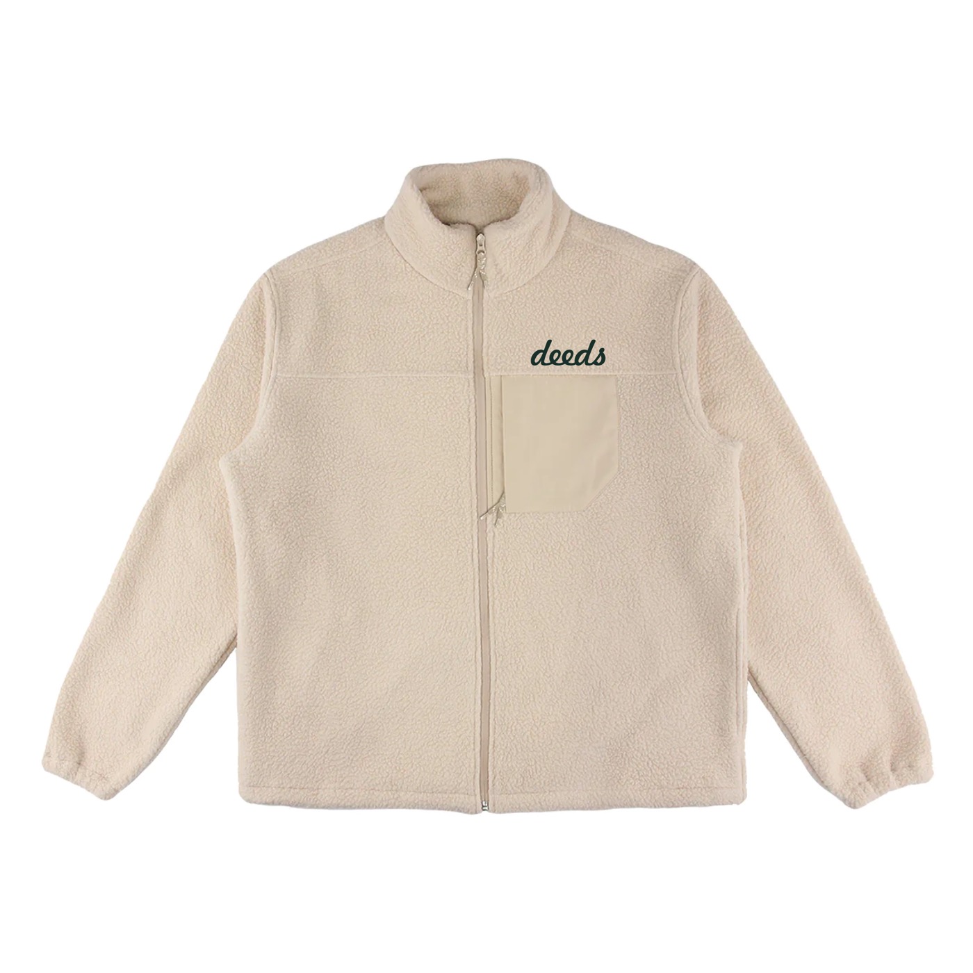 staple sherpa cream zip jacket