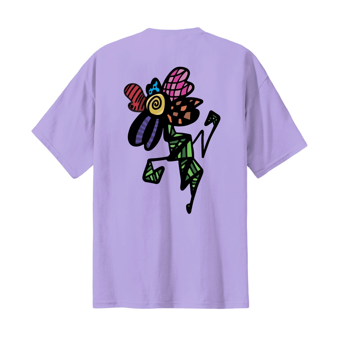 "what the" flower violet tee