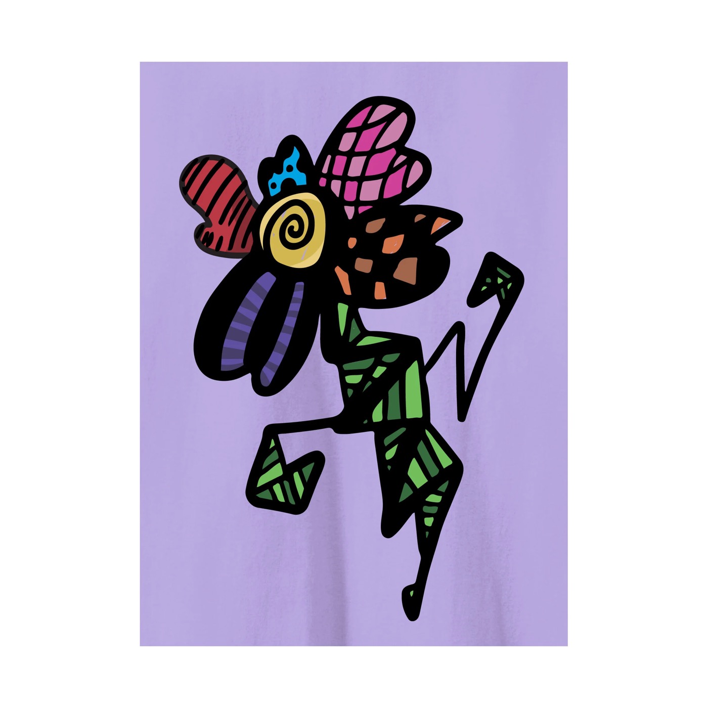 "what the" flower violet tee 4